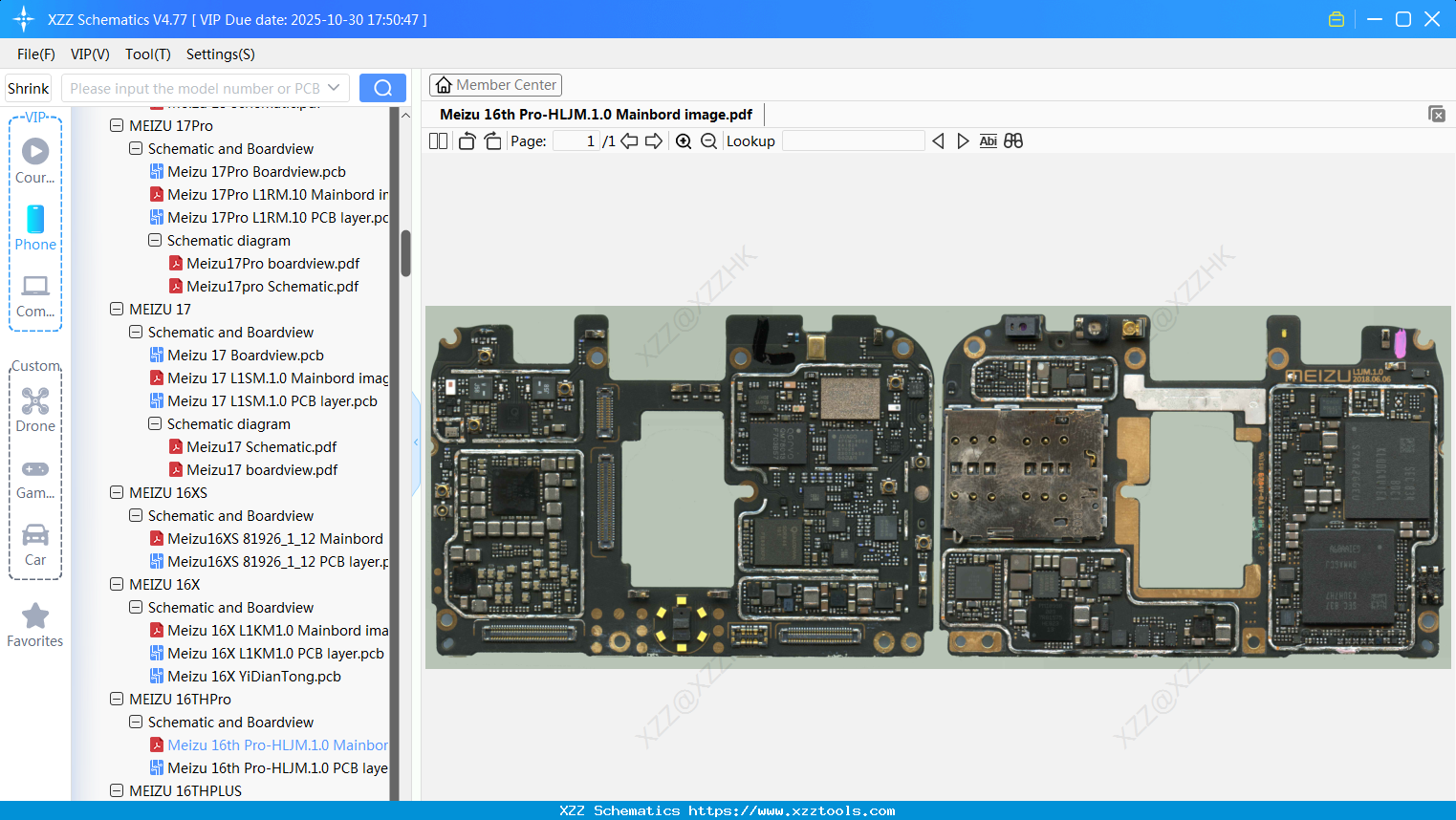 Meizu 16th Pro-HLJM.1.0 Mainbord Image